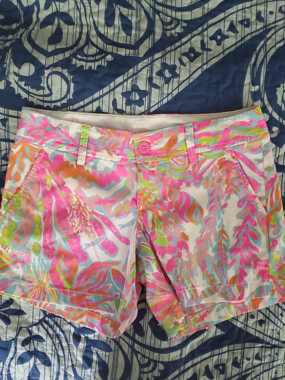 Lilly Pulitzer Pink Multi Tropical Print Callahan Shorts